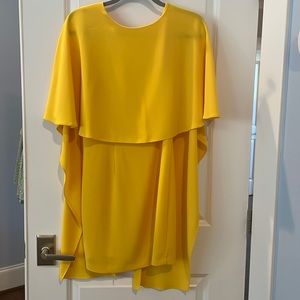 Zara yellow cape dress size S
